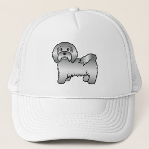 Gorra De Camionero Ilustración de perro de dibujos animados Havanés p