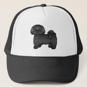Gorra De Camionero Ilustración de perro de dibujos animados Lhasa Aps