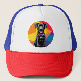 Gorra De Camionero Ilustración de perro de dibujos animados lindo