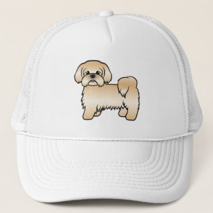 Gorra De Camionero Ilustración de perro de dibujos animados lindo Shi