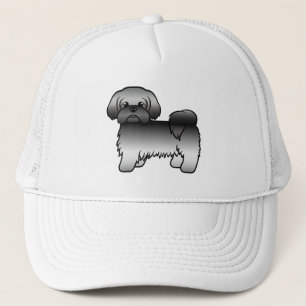 Gorra De Camionero Ilustración de perro de dibujos animados Shih Tzu
