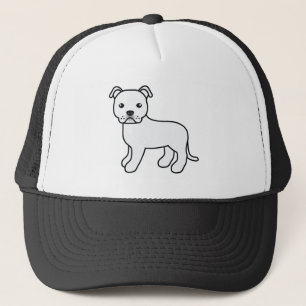 Gorra De Camionero Ilustración de perro Staffordshire Bull Terrier bl
