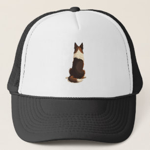 Gorra De Camionero Ilustración de perro vintage Border Collie desde a