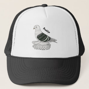 Gorra De Camionero Ilustracion de personalizado de ave de pichón Escu