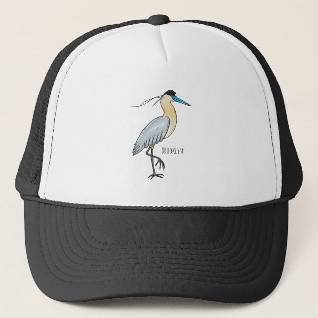 Gorra De Camionero Ilustracion de personalizado de aves de garza (Anverso)