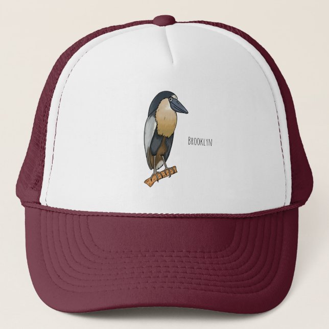 Gorra De Camionero Ilustracion de personalizado de aves de garza (Anverso)
