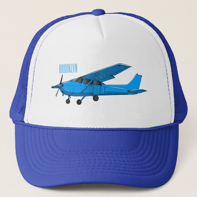 Gorra De Camionero Ilustracion de personalizado de aviones (Anverso)
