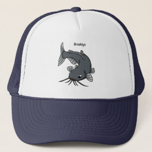 Gorra De Camionero Ilustracion de personalizado de bagre cúbico