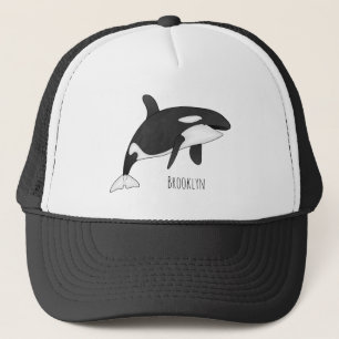 Gorra De Camionero Ilustracion de personalizado de ballenas asesina
