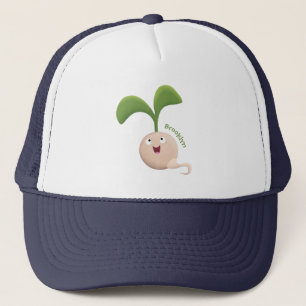 Gorra De Camionero Ilustracion de personalizado de brote de semillas 