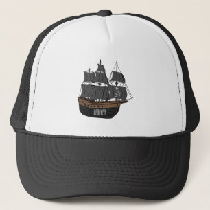 Gorra De Camionero Ilustracion de personalizado de buques piratas
