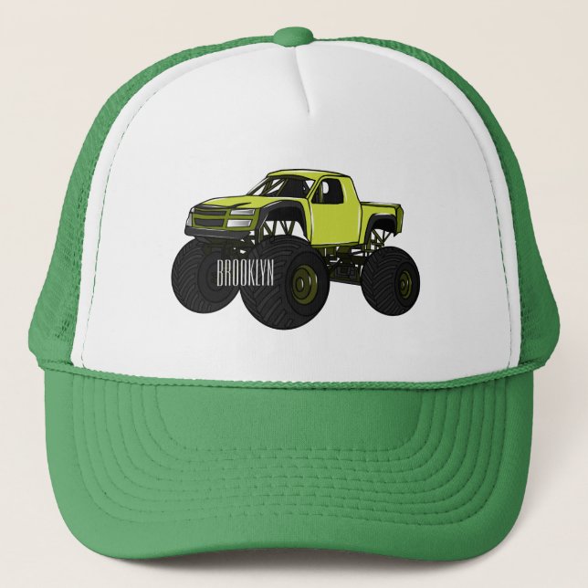 Gorra De Camionero Ilustracion de personalizado de camión de monstruo (Anverso)