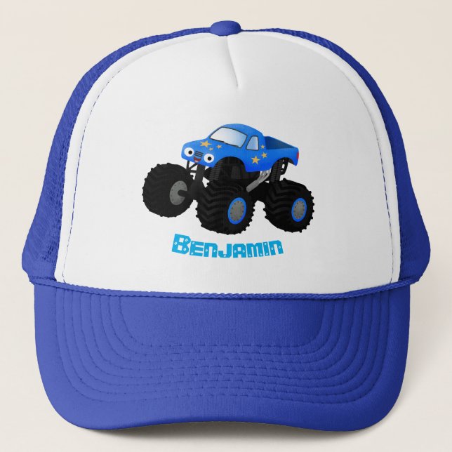 Gorra De Camionero Ilustracion de personalizado de camión monstruoso  (Anverso)