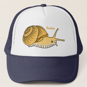 Gorra De Camionero Ilustracion de personalizado de caracol amarillo