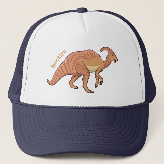 Gorra De Camionero Ilustracion de personalizado de dinosaurios de par (Anverso)