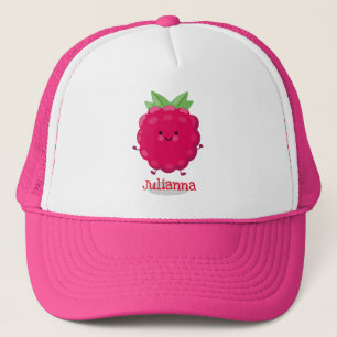 Gorra De Camionero Ilustracion de personalizado de frambuesa alegre