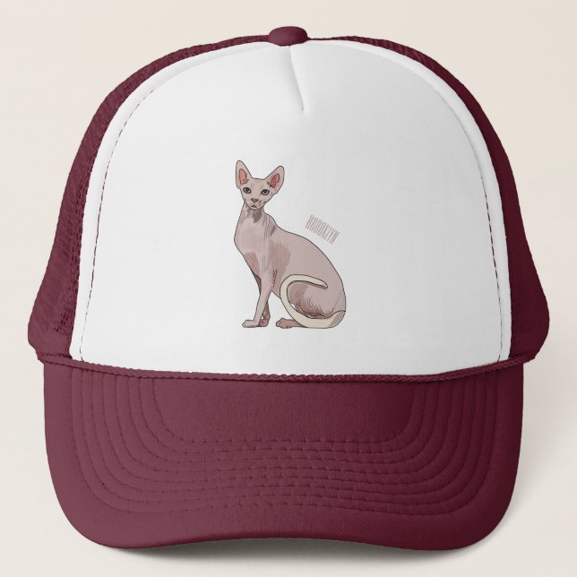 Gorra De Camionero Ilustracion de personalizado de gatos Sfinx (Anverso)