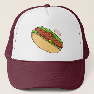 Gorra De Camionero Ilustracion de personalizado de hot dog