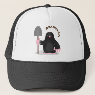 Gorra De Camionero Ilustracion de personalizado de lunar feliz