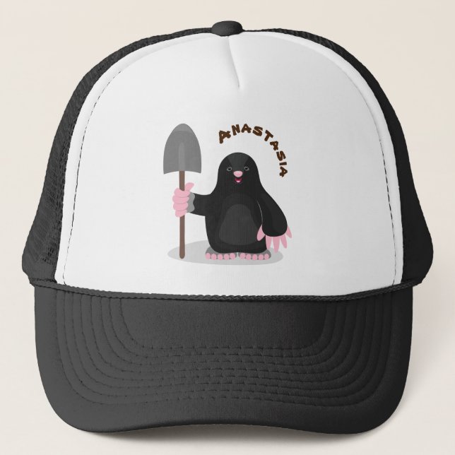 Gorra De Camionero Ilustracion de personalizado de lunar feliz (Anverso)