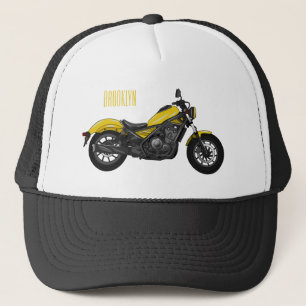 Gorra De Camionero Ilustracion de personalizado de motocicleta de cru