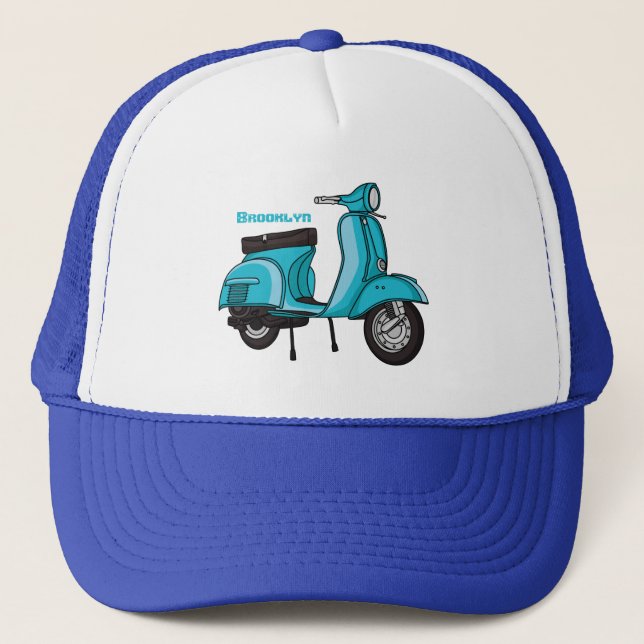 Gorra De Camionero Ilustracion de personalizado de motocicletas con c (Anverso)