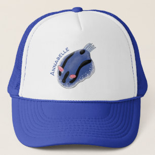 Gorra De Camionero Ilustracion de personalizado de nudibranquias azul
