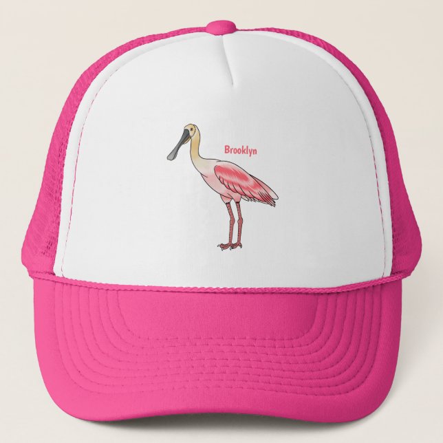 Gorra De Camionero Ilustracion de personalizado de pájaro cucharón de (Anverso)