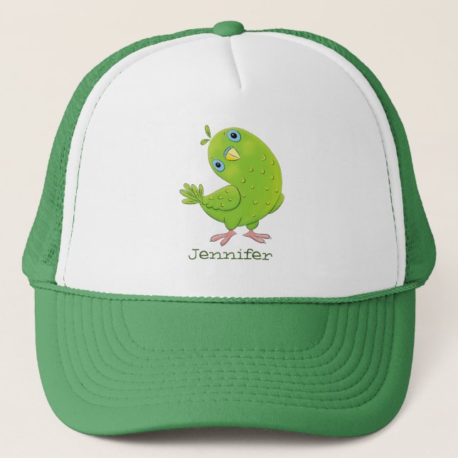 Gorra De Camionero Ilustracion de personalizado de paracaídas verde l (Anverso)