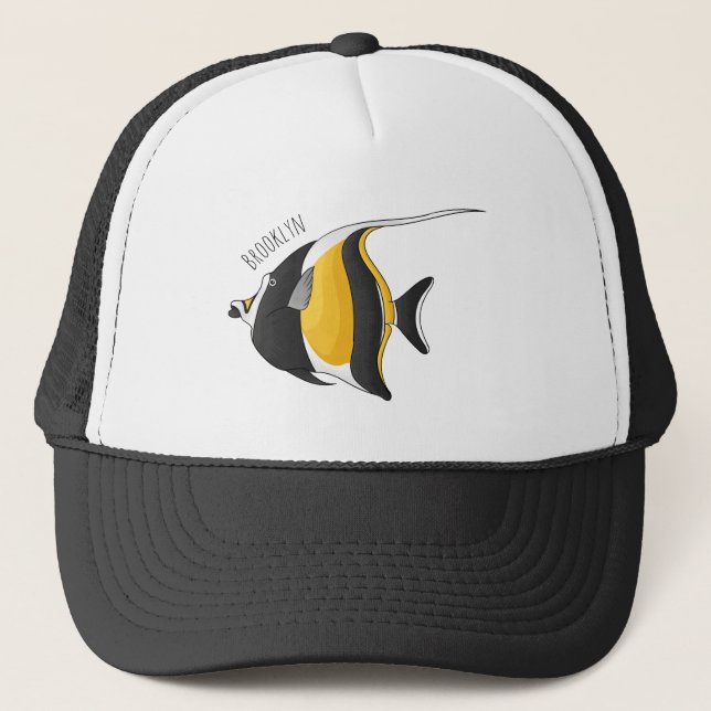 Gorra De Camionero Ilustracion de personalizado de peces moro (Anverso)
