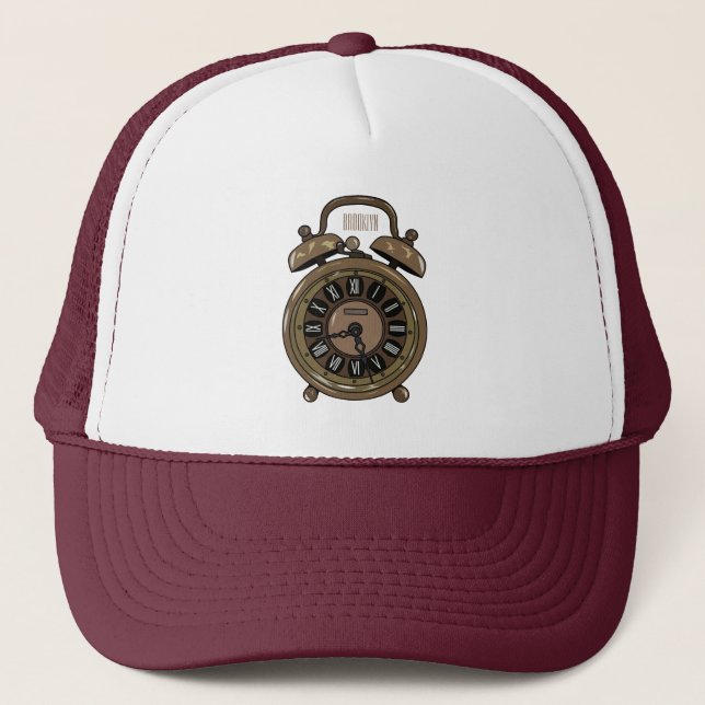 Gorra De Camionero Ilustracion de personalizado de reloj de alarma (Anverso)
