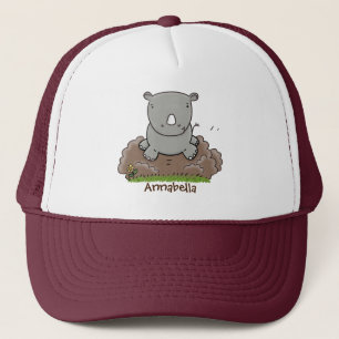Gorra De Camionero Ilustracion de personalizado de rinocerontes