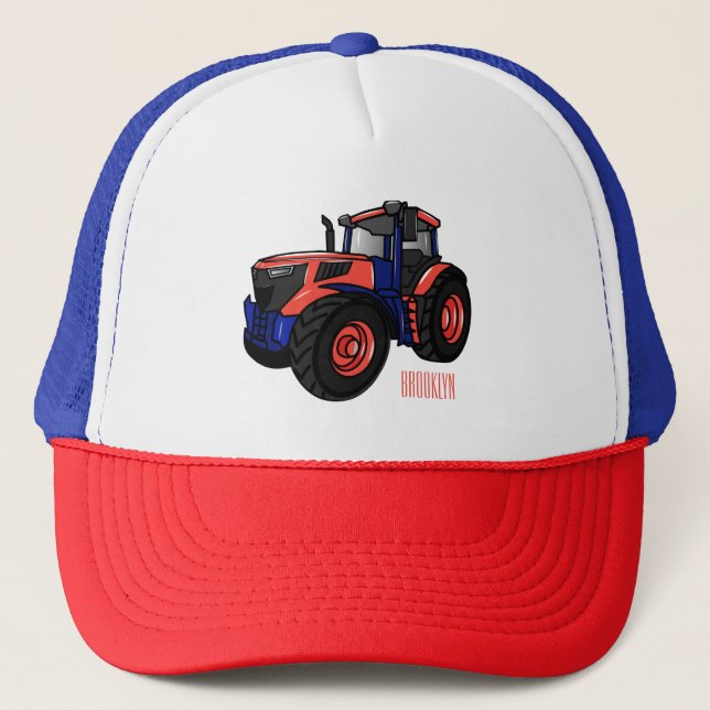 Gorra De Camionero Ilustracion de personalizado de tractores (Anverso)