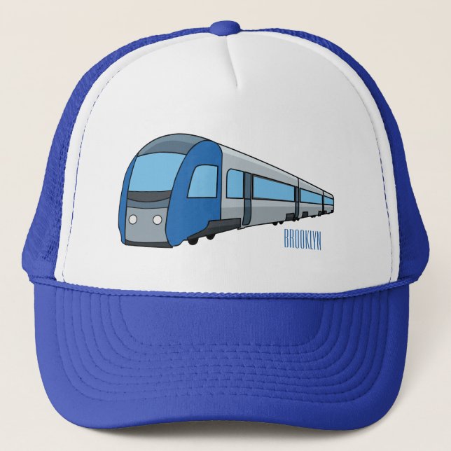 Gorra De Camionero Ilustracion de personalizado de trenes eléctricos (Anverso)