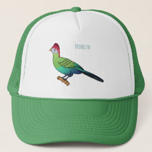 Gorra De Camionero Ilustracion de personalizado de turaco de crema ro