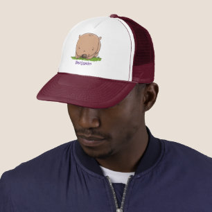 Gorra De Camionero Ilustracion de personalizado de wombat para bebé l