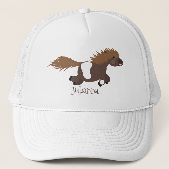 Gorra De Camionero Ilustracion de personalizado del pony de Shetland  (Anverso)