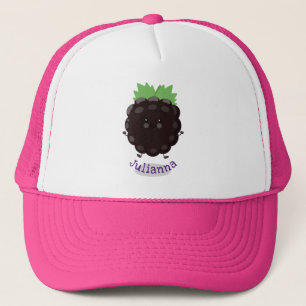 Gorra De Camionero Ilustracion de personalizado morado de moras alegr