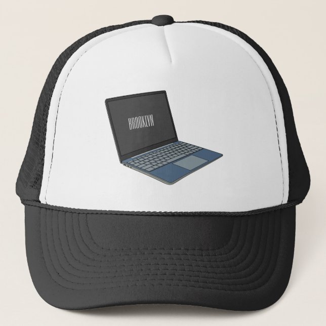 Gorra De Camionero Ilustracion de personalizado para portátiles (Anverso)