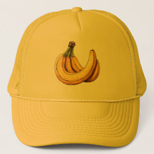 Gorra De Camionero Ilustración de plátano fresco
