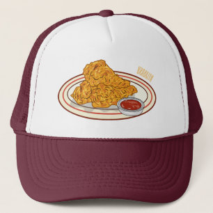 Gorra De Camionero Ilustracion de pollo frito personalizado