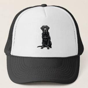 Gorra De Camionero Ilustración de retrato de perro Labrador Retriever