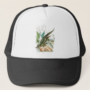 Gorra De Camionero Ilustracion del cocodrilo del cocodrilo de los