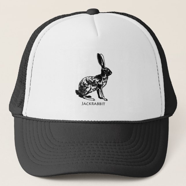 Gorra De Camionero Ilustracion del Jackrabbit (Anverso)
