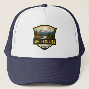 Gorra De Camionero Ilustracion del Parque Nacional de Cascades del No