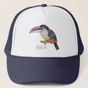 Gorra De Camionero Ilustracion del personalizado de aves de Curl cres