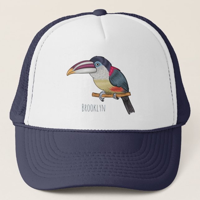 Gorra De Camionero Ilustracion del personalizado de aves de Curl cres (Anverso)