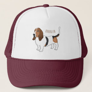 Gorra De Camionero Ilustracion del personalizado del perro de enlace 