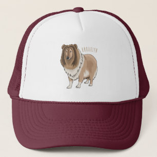 Gorra De Camionero Ilustracion del personalizado del perro del collie