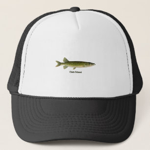 Gorra De Camionero Ilustracion del Pickerel de cadena